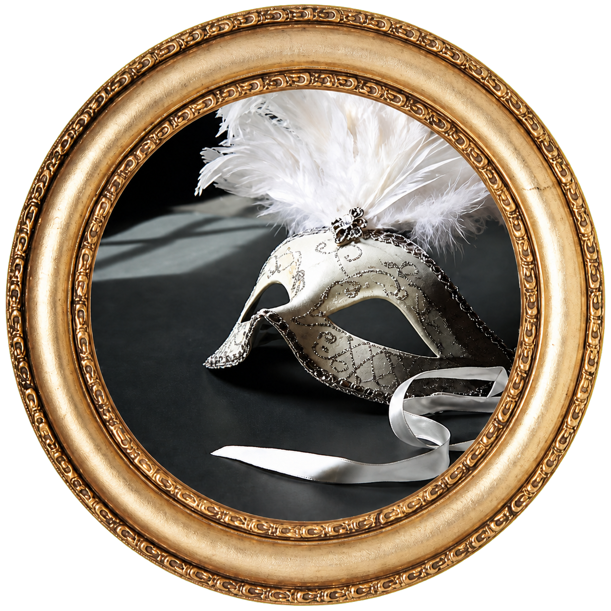 Ornate frame with a preserved artwork